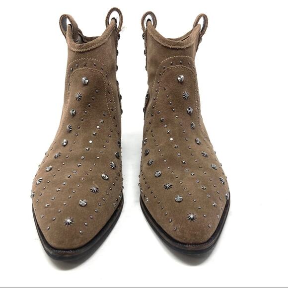 Sam Edelman Brian Bootie Western Studded Boots - Picture 3 of 8